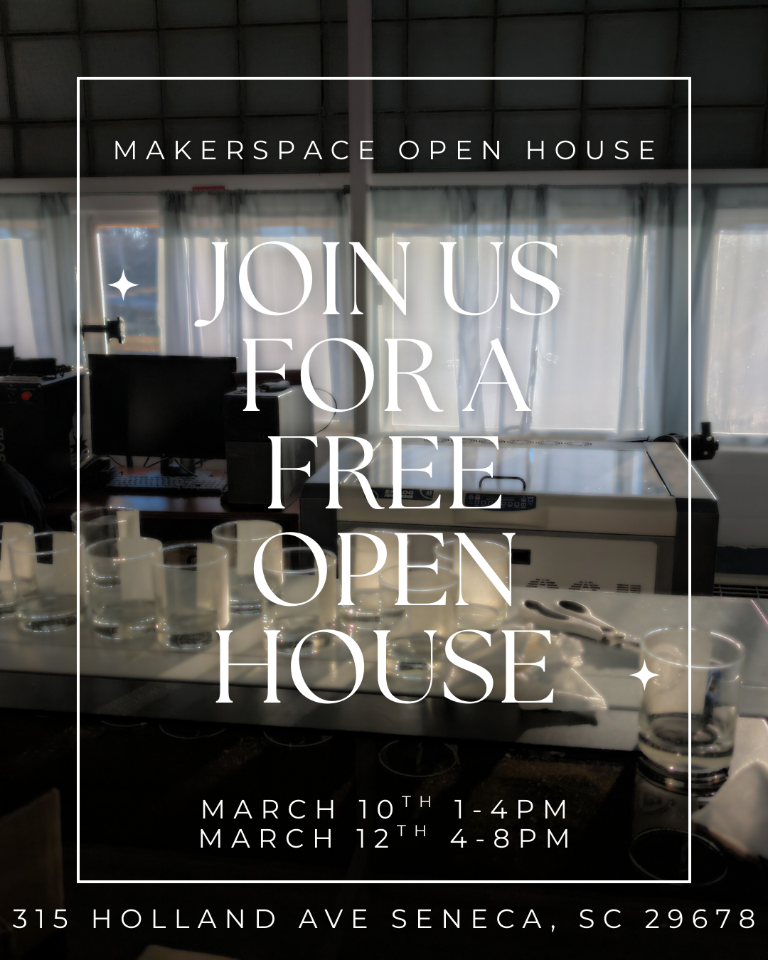 Makerspace open house — workshop photo layout